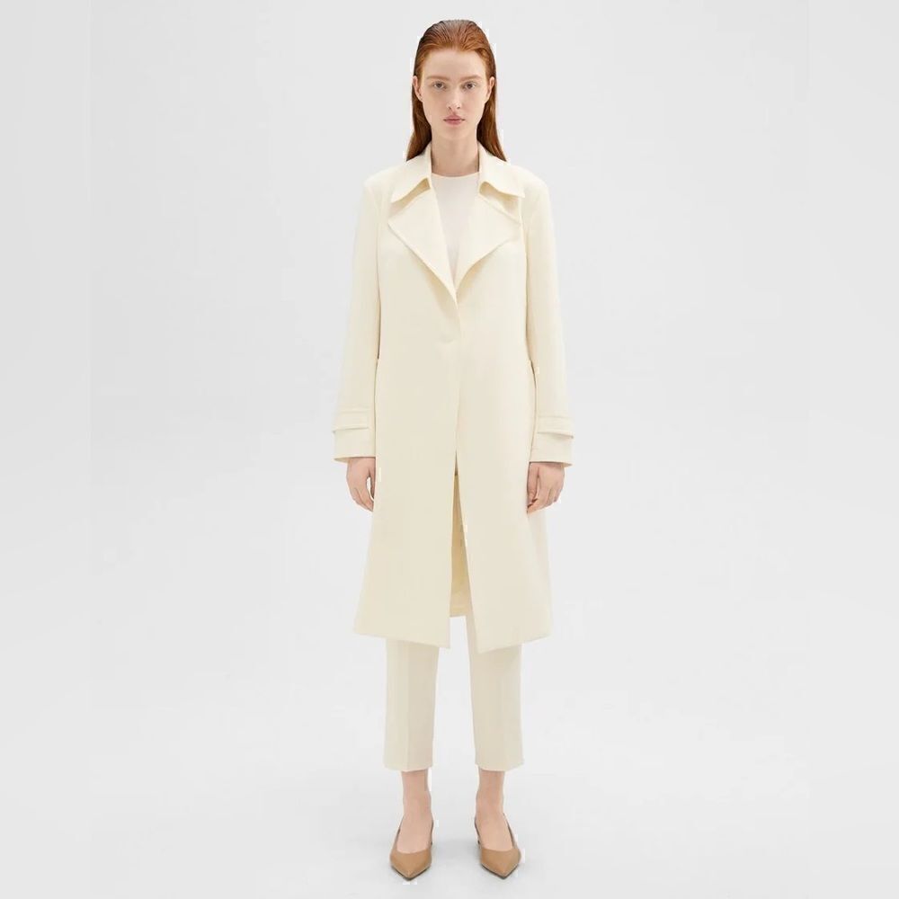 Oaklane Trench Coat in Admiral Crepe
 In Color SAND